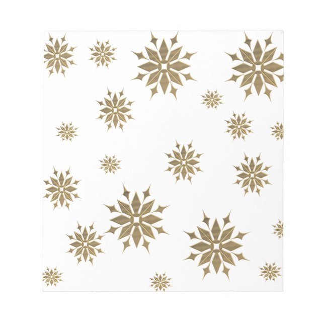 Golden snöflingor anteckningsblock (Framsida)