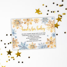 Golden Snöflingor Bokar för Baby Biljett