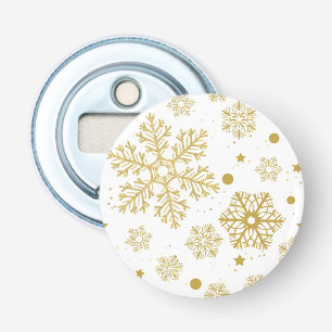 Golden snöflingor flasköppnare