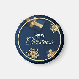 Golden Snöflingor-julkort, God jul Magnet