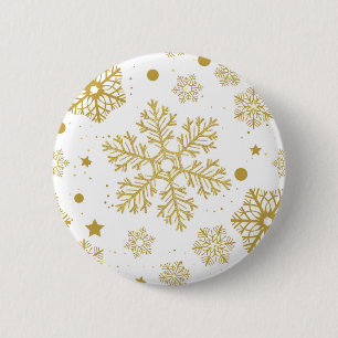 Golden snöflingor knapp