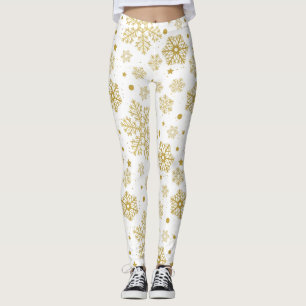 Golden snöflingor leggings