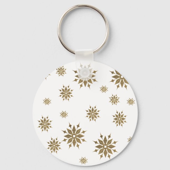 Golden snöflingor nyckelring (Framsida)