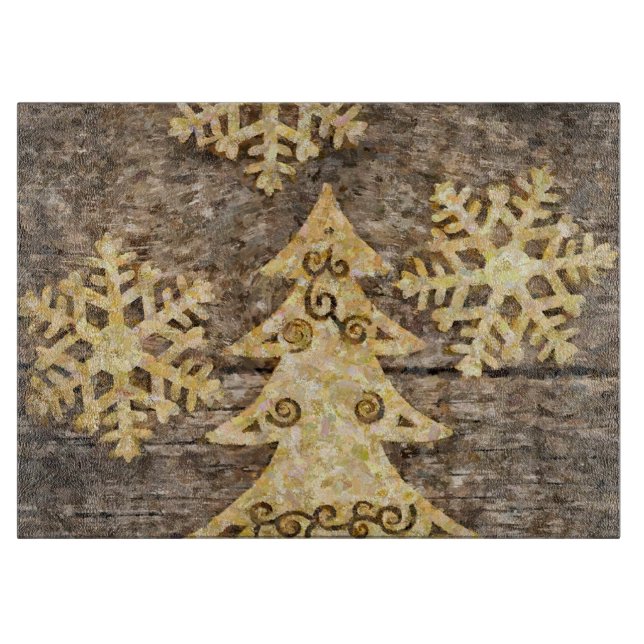 Golden Snöflingor och Julgran (Framsidan)