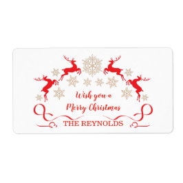 Golden snöflingor och renjulen fraktsedel