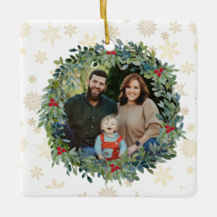 Golden Snöflingor Ornament