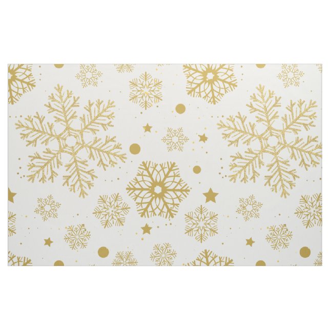 Golden snöflingor tyg (Fat Quarter)