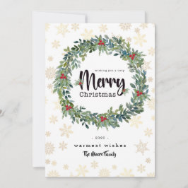 Golden Snowflake-julkort Julkort