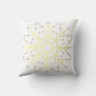 Golden Snowflake Kudde
