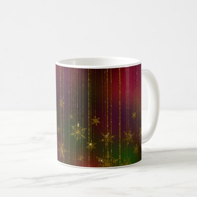 Golden Snowflake Ornament Kaffemugg (Framsida höger)