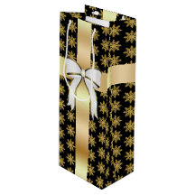 Golden Snowflake Vin Gift Bag