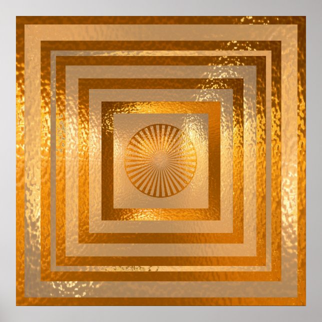 Golden Sol Mandala - Varmskydd Poster (Framsidan)