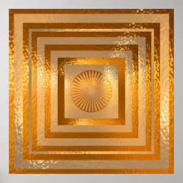 Golden Sol Mandala - Varmskydd Poster
