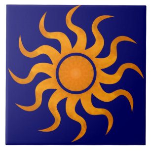 Golden Sol Midnight Blue Tile - Large Kakelplatta