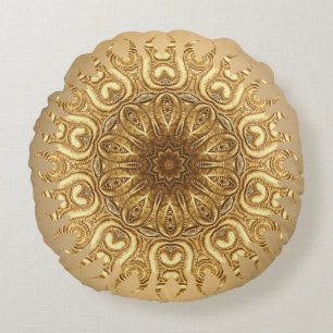 Golden Sol Rund Kudde