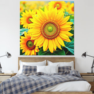 Golden Solros Serenity Design Fält Canvastryck