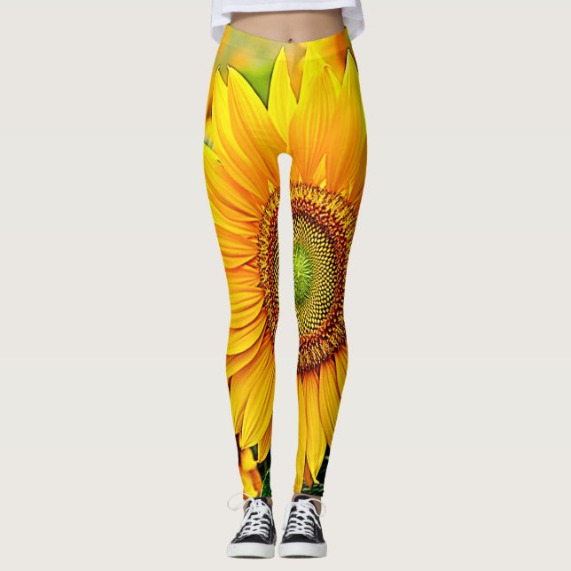 Golden Solros Serenity Design Fält Leggings (Framsida)