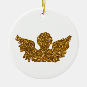 Golden Sparkling jul Angel Julgransprydnad Keramik