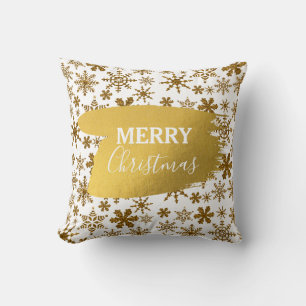 Golden Sparkling Snö God jul Kudde