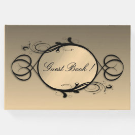 Golden Spegel Fantasy Bröllop Guest Bok