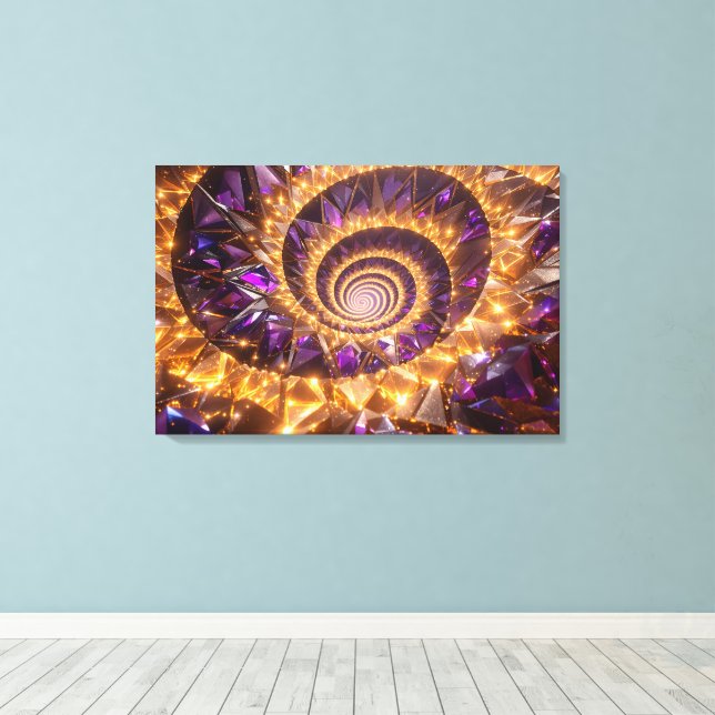Golden Spiral Dreamscape Canvastryck (Insitu (trägolv))