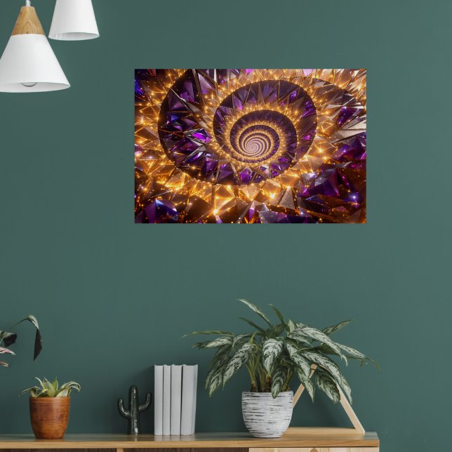 Golden Spiral Dreamscape Poster (Vardagsrum 1)