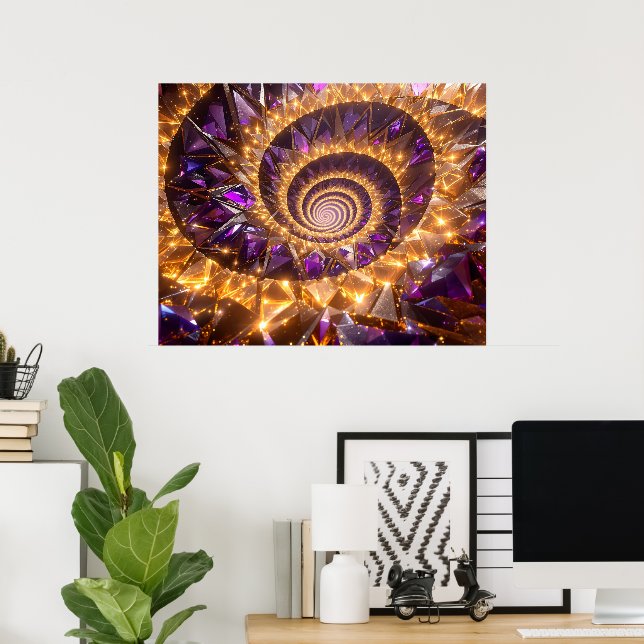 Golden Spiral Dreamscape Poster (Hemmakontoret)