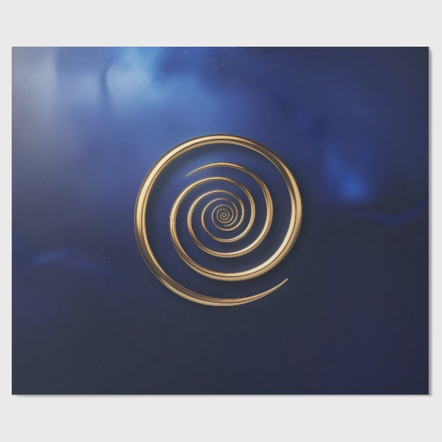 Golden Spiral Galaxy Presentpapper (Platt)