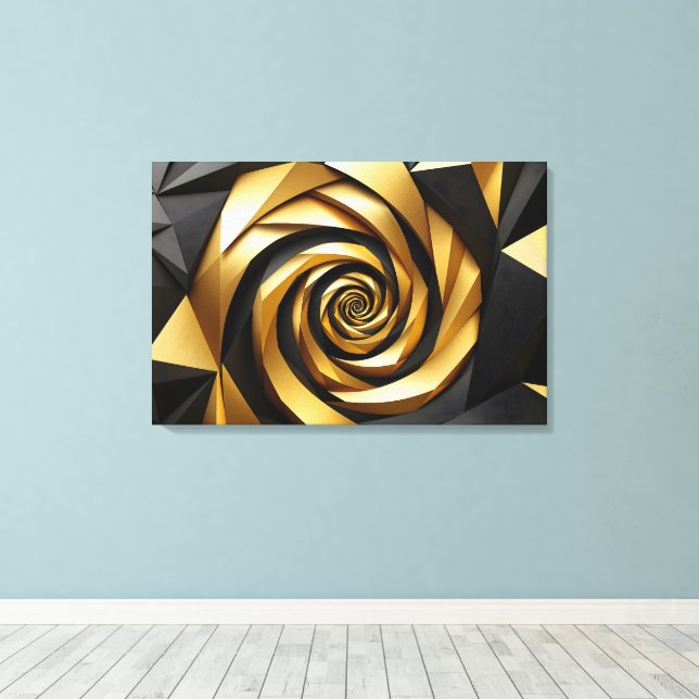 Golden Spiral Geometry Canvastryck (Insitu (trägolv))