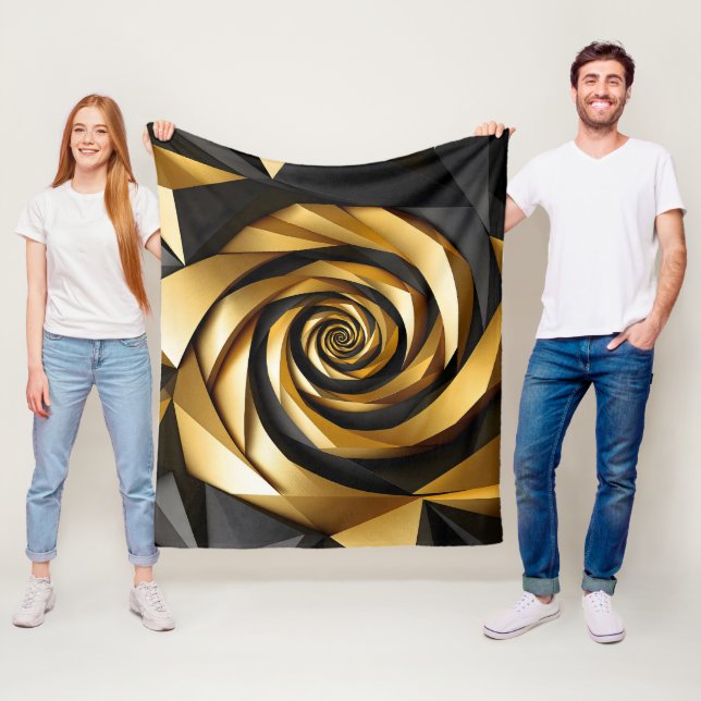Golden Spiral Geometry Fleecefilt (På plats)