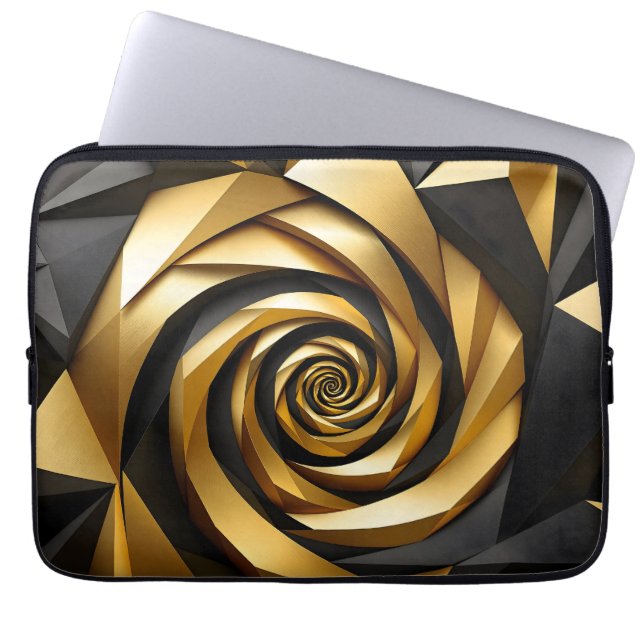 Golden Spiral Geometry Laptop Fodral (Framsidan)