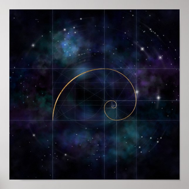 Golden Spiral - Helig Geometri Poster (Framsidan)