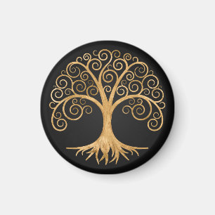 Golden Spiral Livets träd Magnet