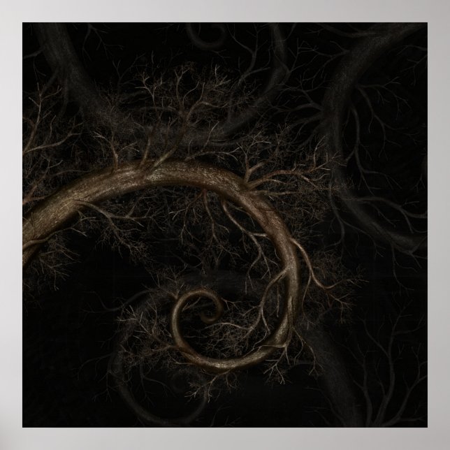 Golden Spiral Träd #1 Poster (Framsidan)