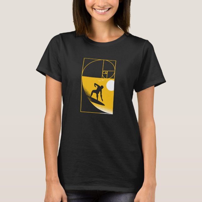Golden Spiral Wave T Shirt (Framsida)