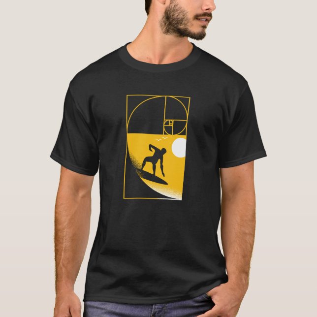 Golden Spiral Wave T Shirt (Framsida)