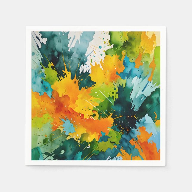 Golden Stänk & Emerald Vinkarare Pappersservett (Framsidan)