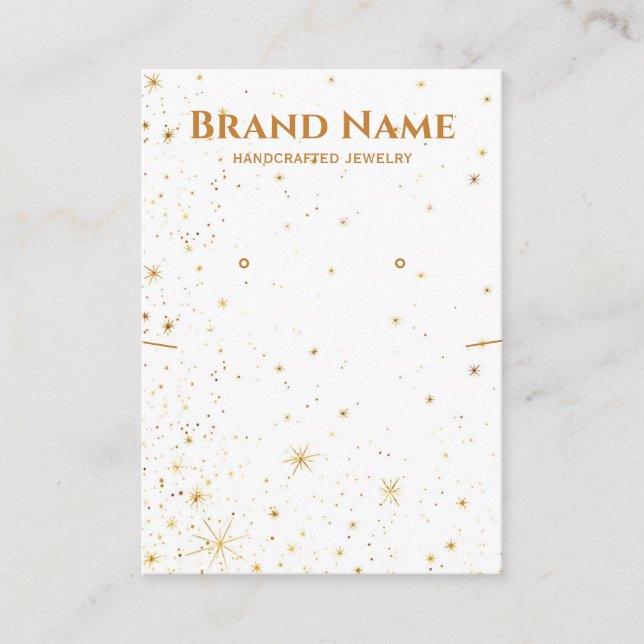 Golden Star Galaxy Jewelry Visning Visitkort (Framsida)