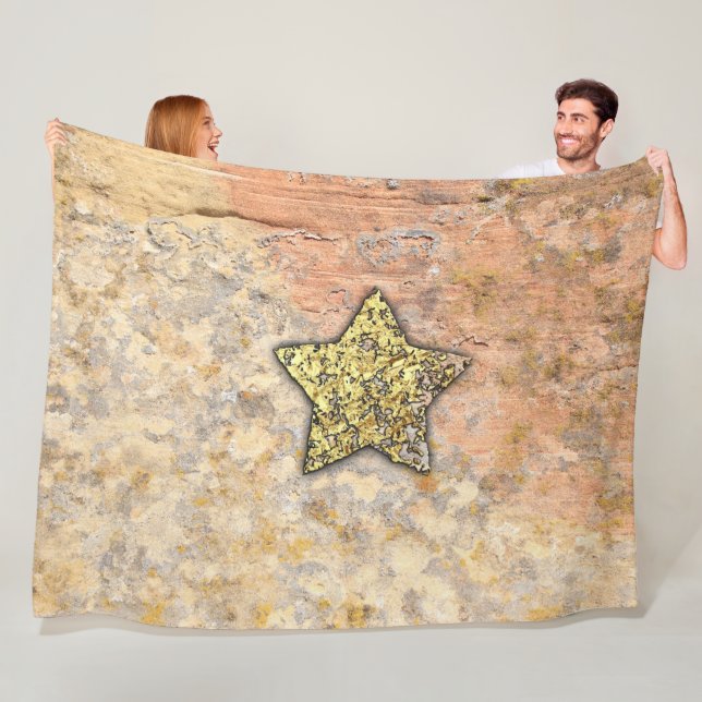 Golden Star in the Rocks FLEECE BLANKET (På plats)