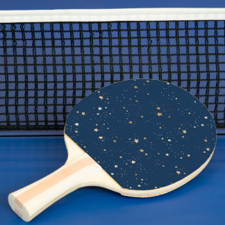 Golden Star på Blå Natten Mönster Pingisracket