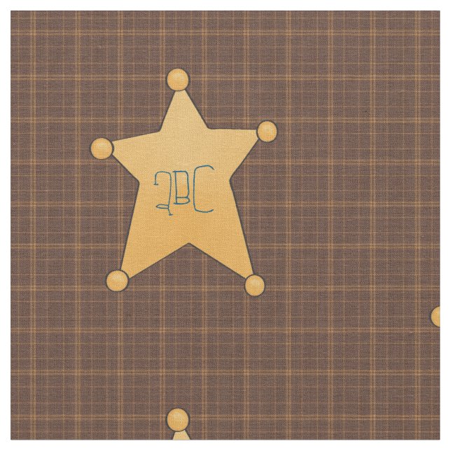 Golden Star sheriffens bricka Tyg (Närbild)