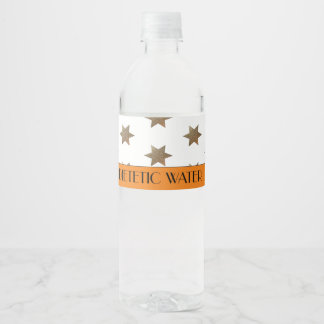 Golden star vattenflaskor etikett