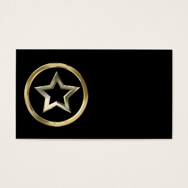 Golden star visitkort (Framsidan)