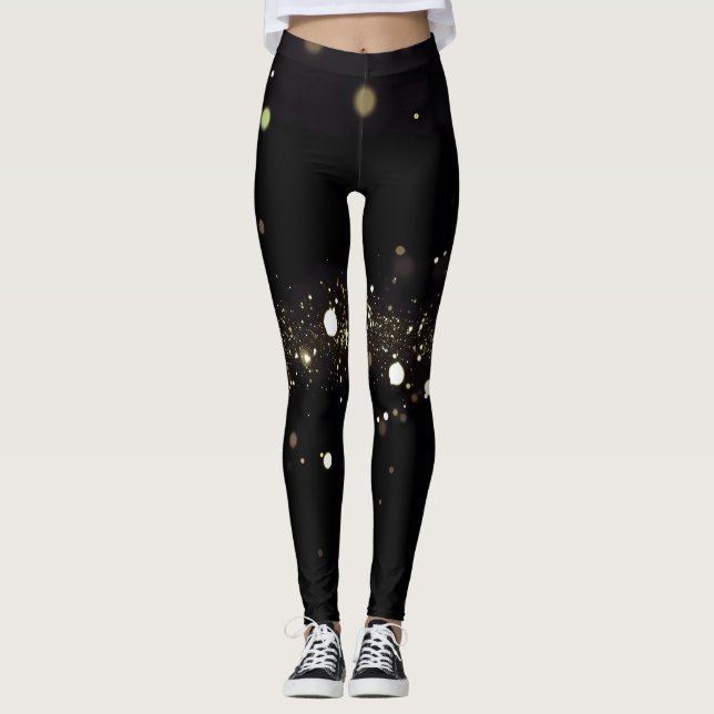 Golden Stardust in Black Leggings (Framsida)