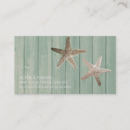 Golden Starfish & Wood Beach Refer a Friend-kort Rabattkort