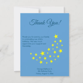 Golden Starry Måne, Picton Blue Birthday Tack