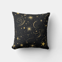 Golden Starry Night Dekorativ kudde