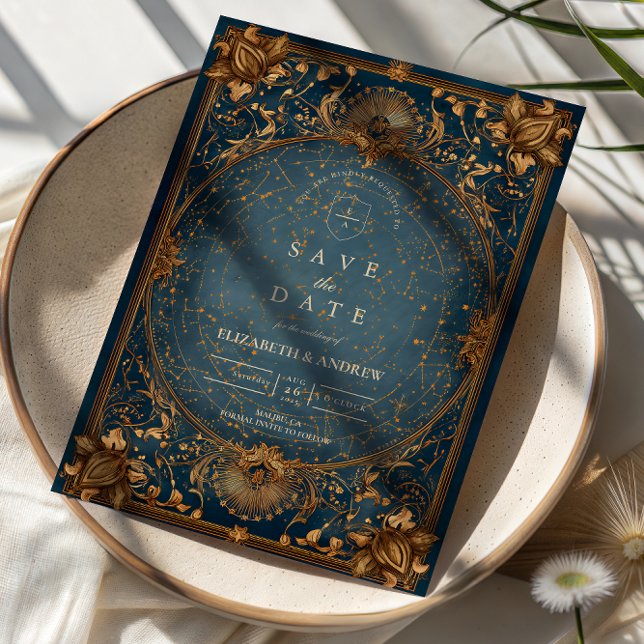 Golden Starry Night Wedding Spara Datumet (Skapare uppladdad)