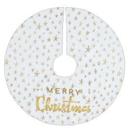 Golden Stars, Elegant, God jul Julgransmatta Borstad Polyester