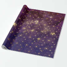 Golden Stars Galaxy Celestial Planets Lila